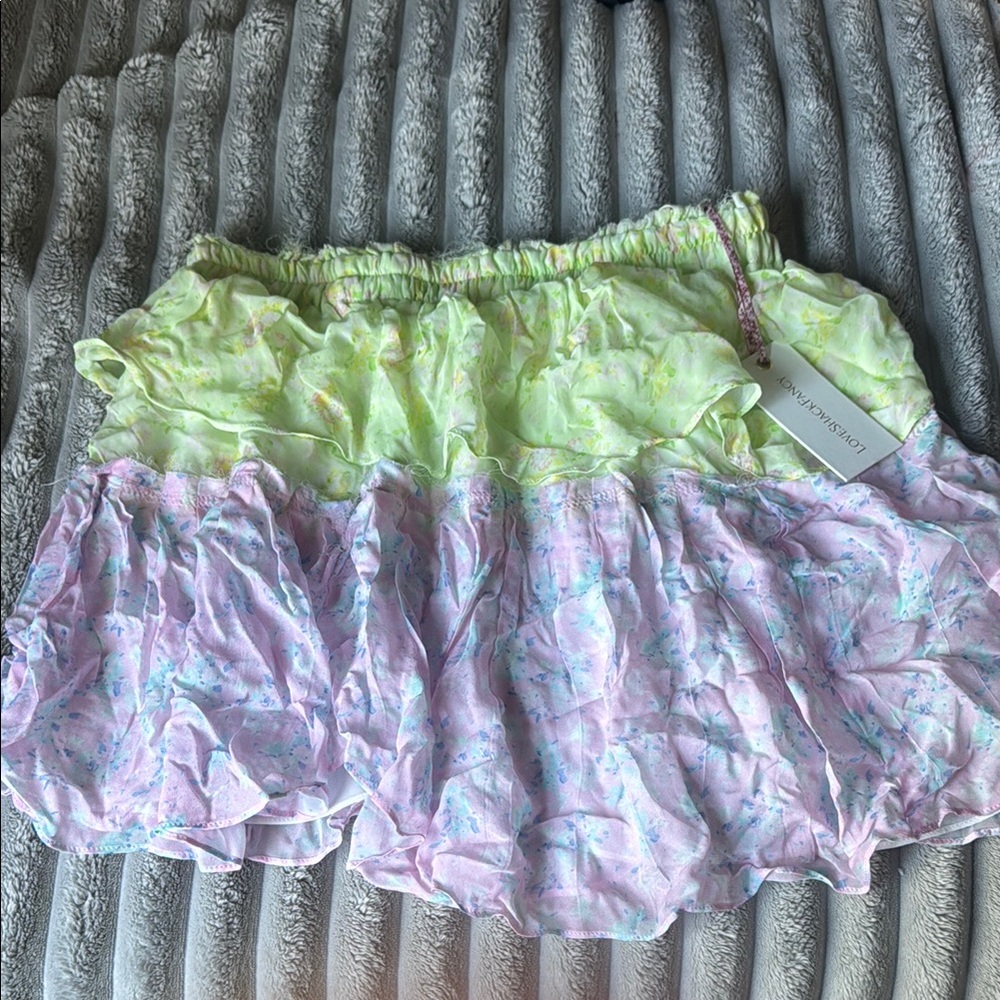 NWT love shack fancy ruffle skirt
